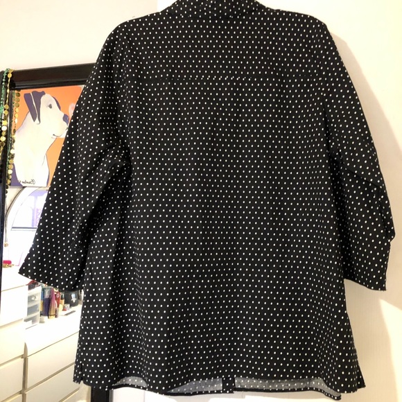 D&Co Ladies 2X Black button down blouse - Picture 6 of 6